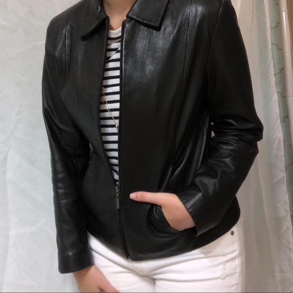 HP!! Black Leather Jacket slim fit - Picture 3 of 6